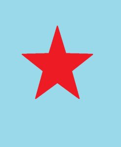 ESTRELLA ROJA CAMISETA AZUL CLARO - manga LARGA