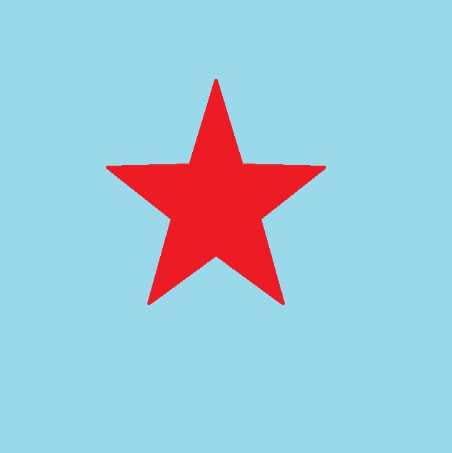 ESTRELLA ROJA CAMISETA AZUL CLARO - manga LARGA