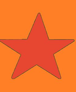 ESTRELLA ROJA CAMISETA NARANJA - manga corta