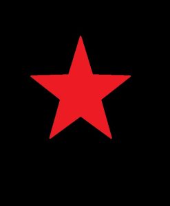 ESTRELLA ROJA CAMISETA NEGRA - manga LARGA